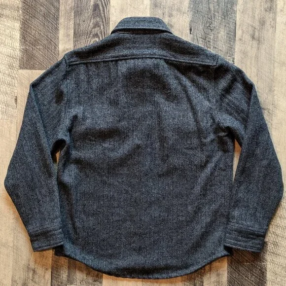 Taylor Stitch Explorer Shirt Coal Herringbone Grey Wool, 38 - Picture 4 of 8